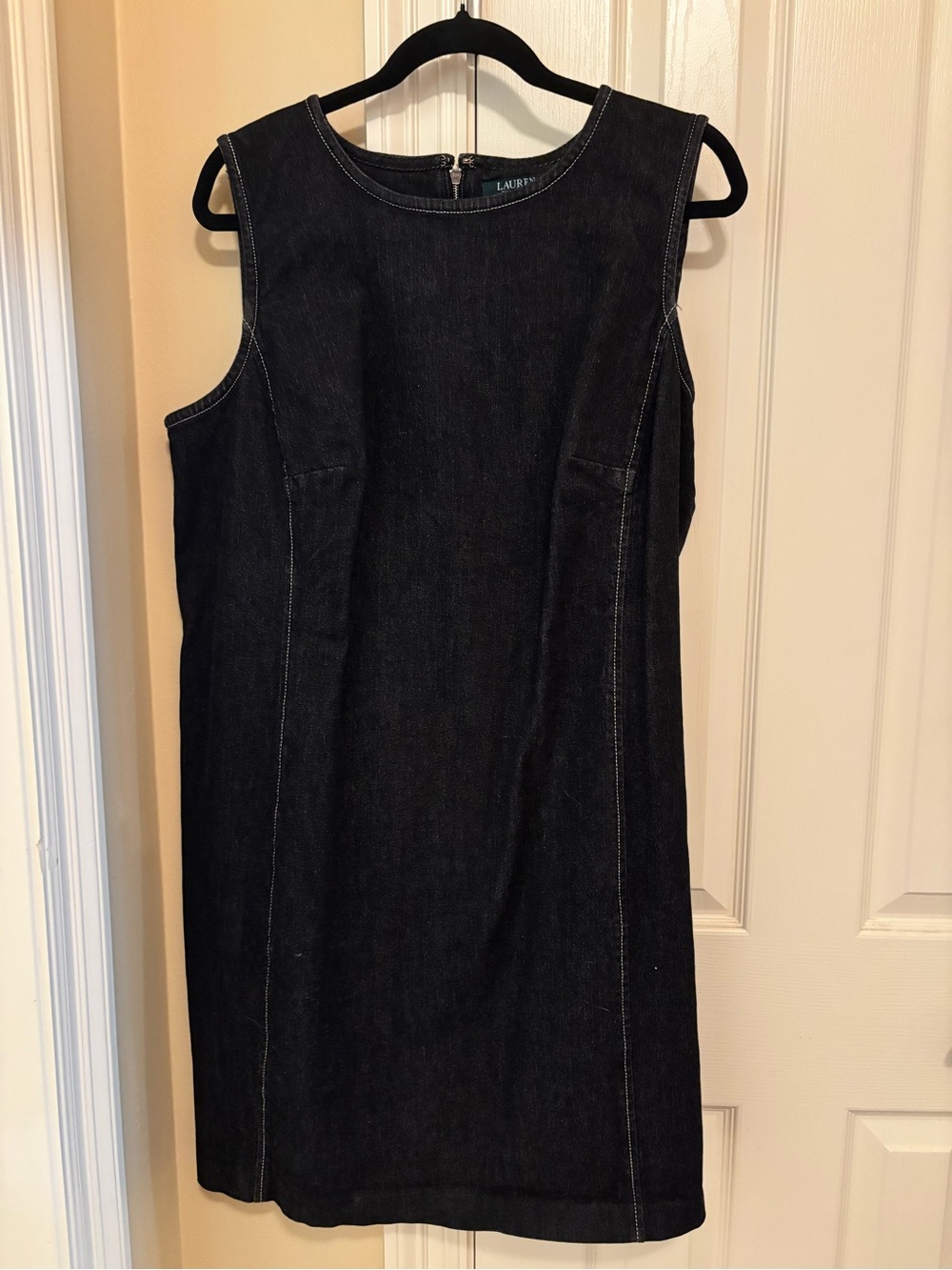 Ralph Lauren Black Denim Sheath Dress
